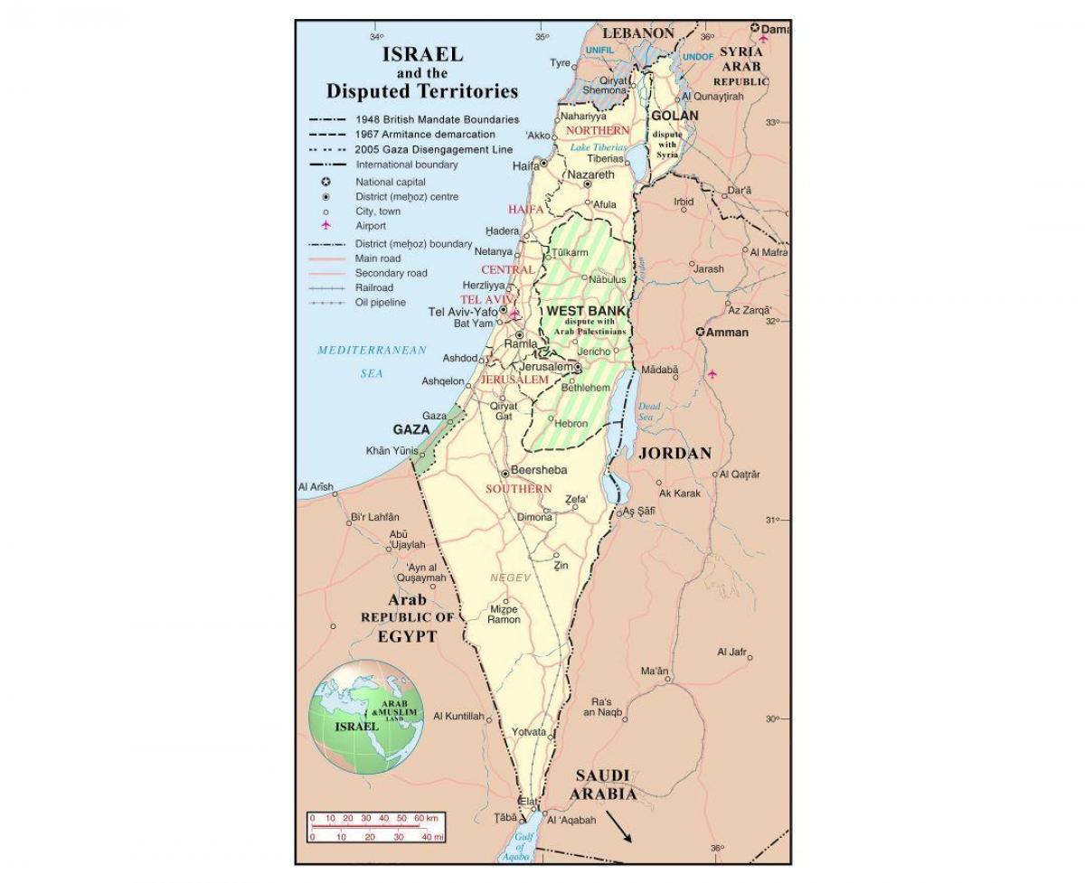 zemljevid izraela letališča