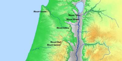 Zemljevid izraela gora