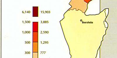 Zemljevid izraela prebivalstva