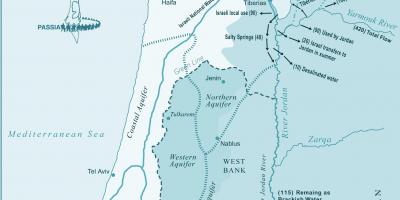 Zemljevid izraela reke