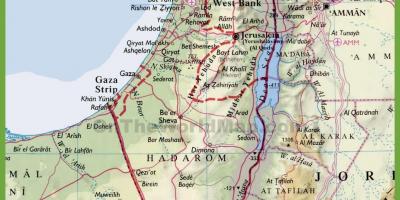 Izrael mest zemljevid