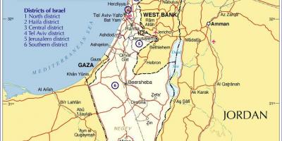 Izrael regije zemljevid